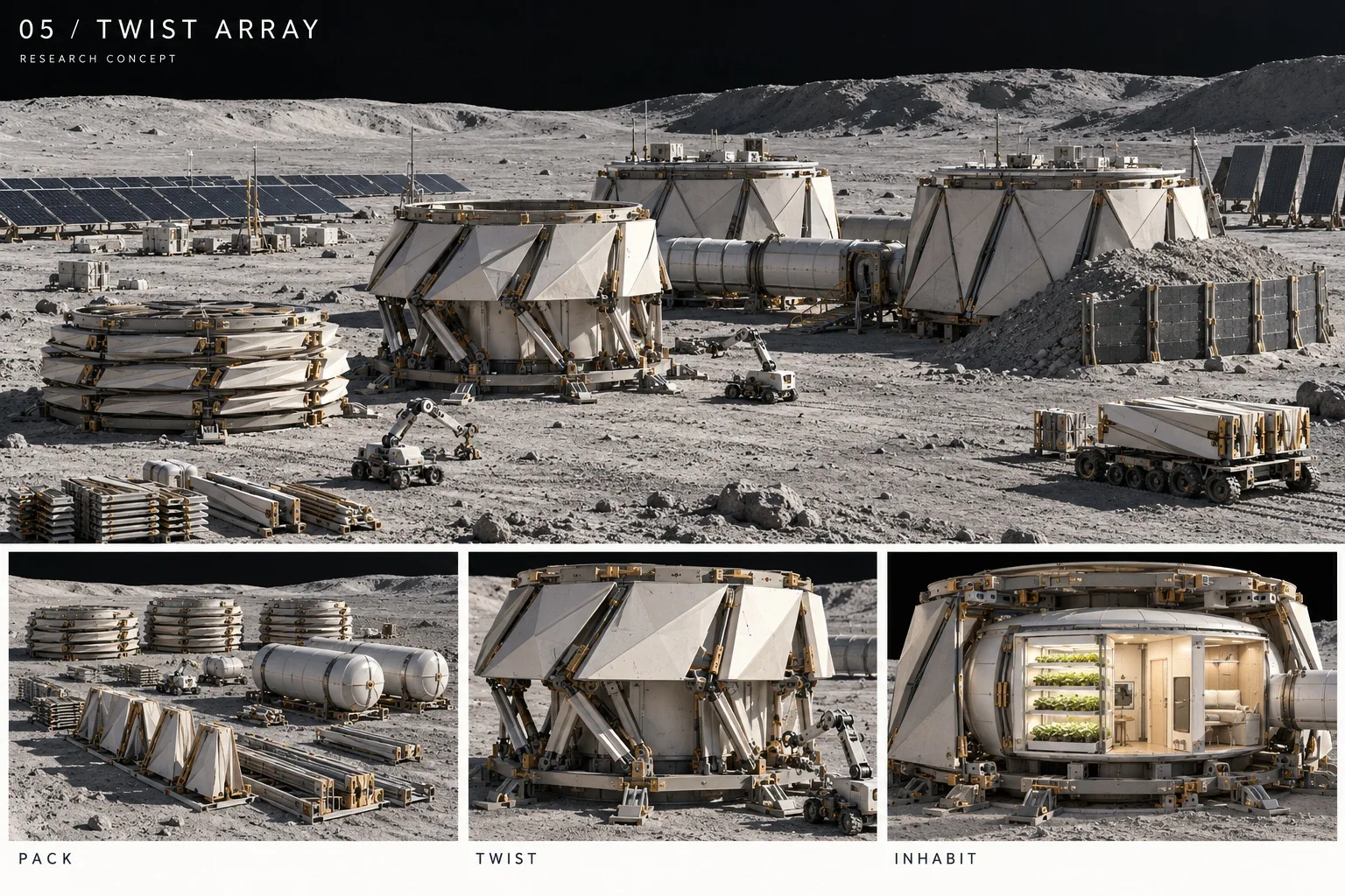 Twist Array: earlier platform visualization from supplied source atlas